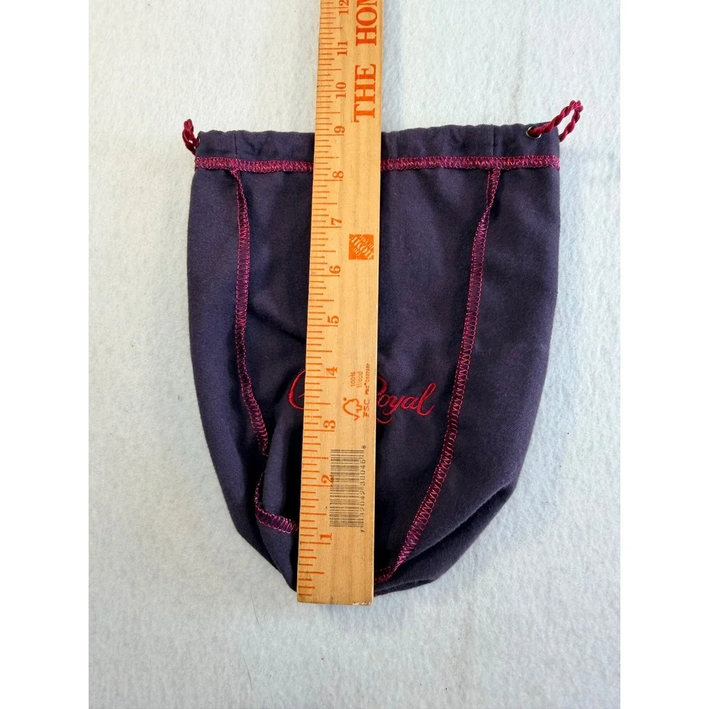 Crown Royal Drawstring Bags Lot of 6 Purple Black Orange Mixed Sizes Crafting